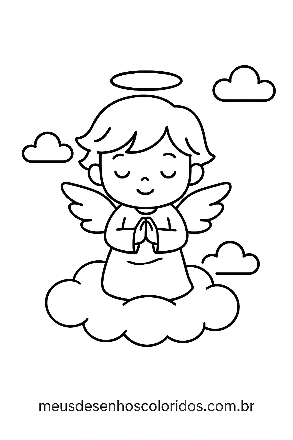 anjinho para colorir