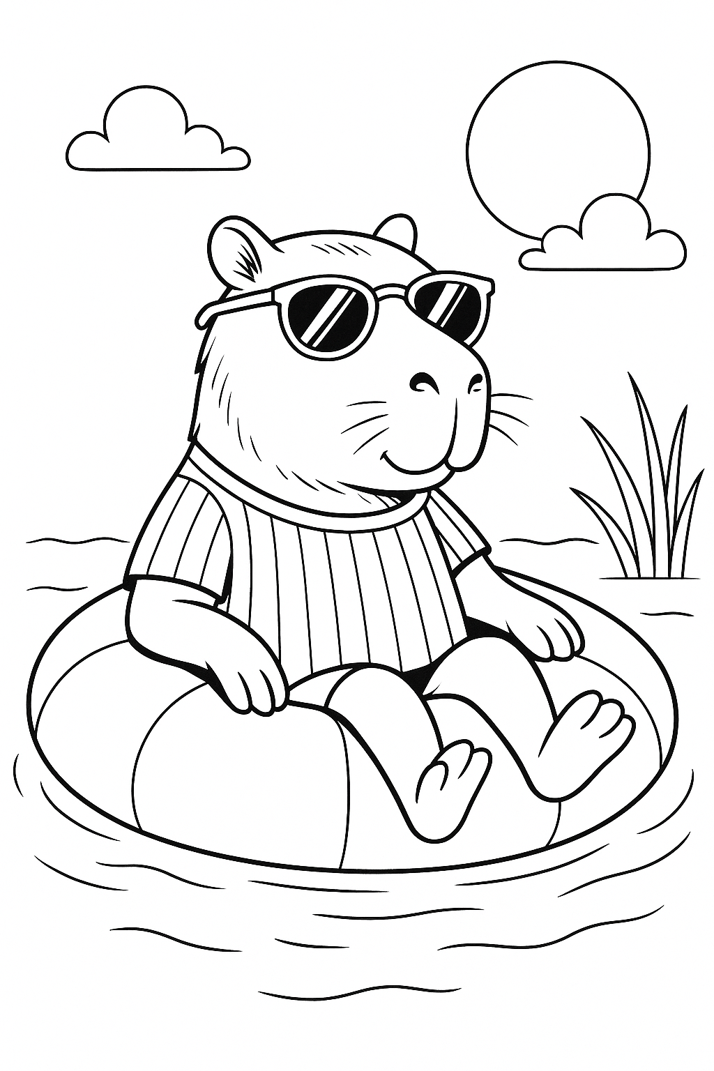 capivara para colorir