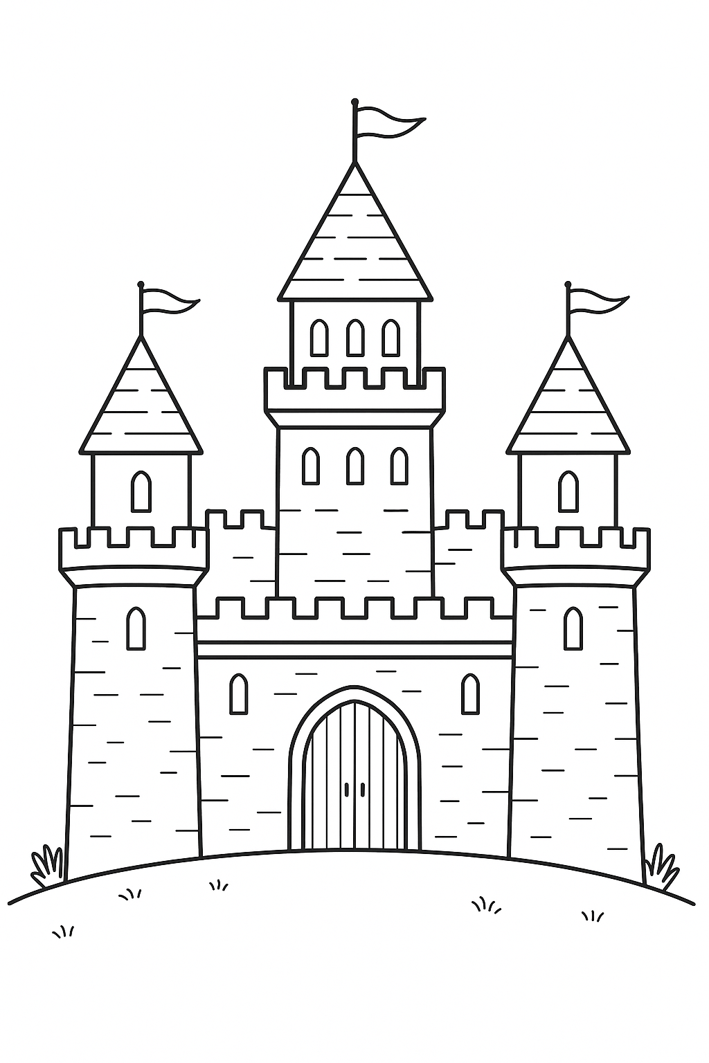 desenho de castelo para colorir
