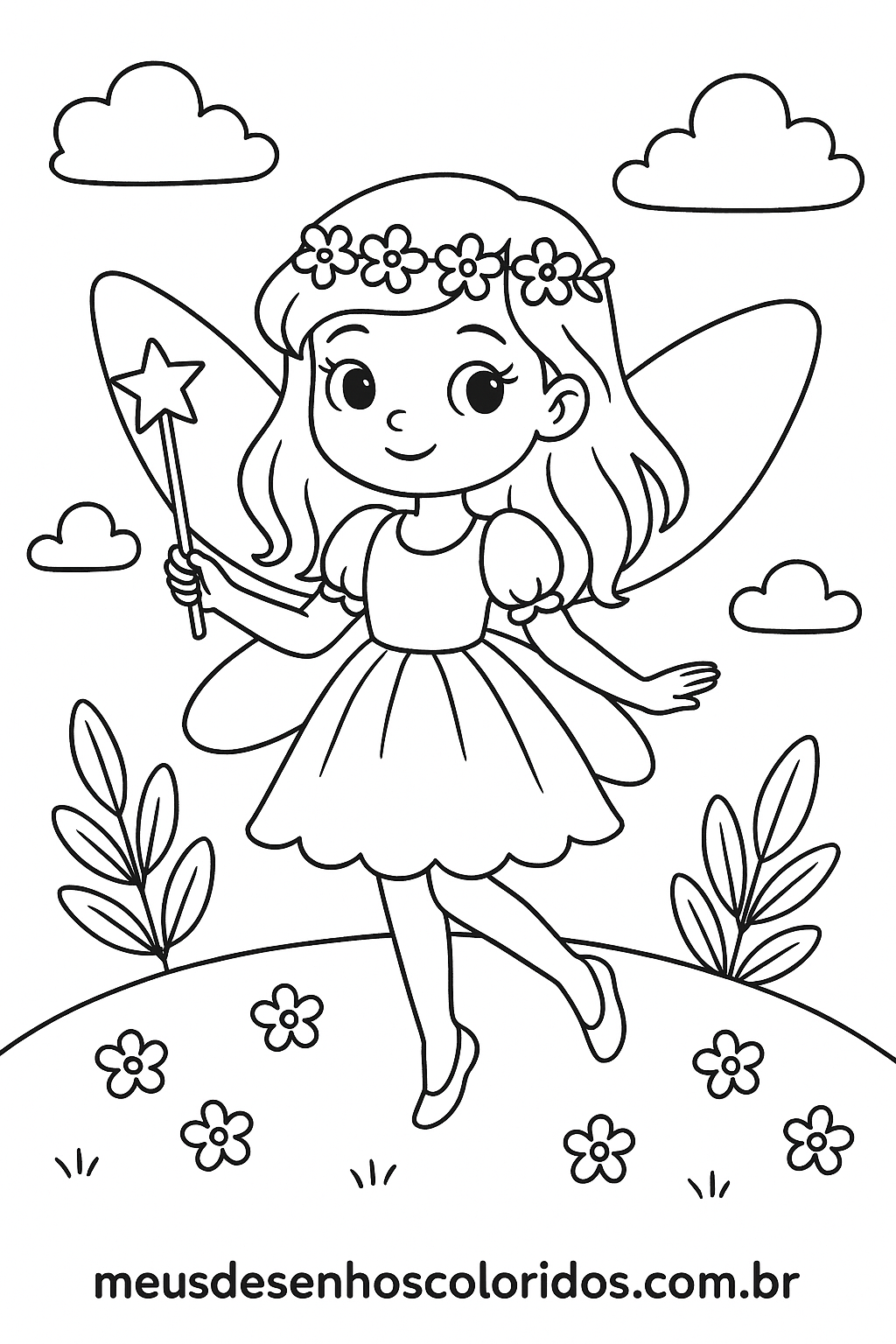 fadinha para colorir