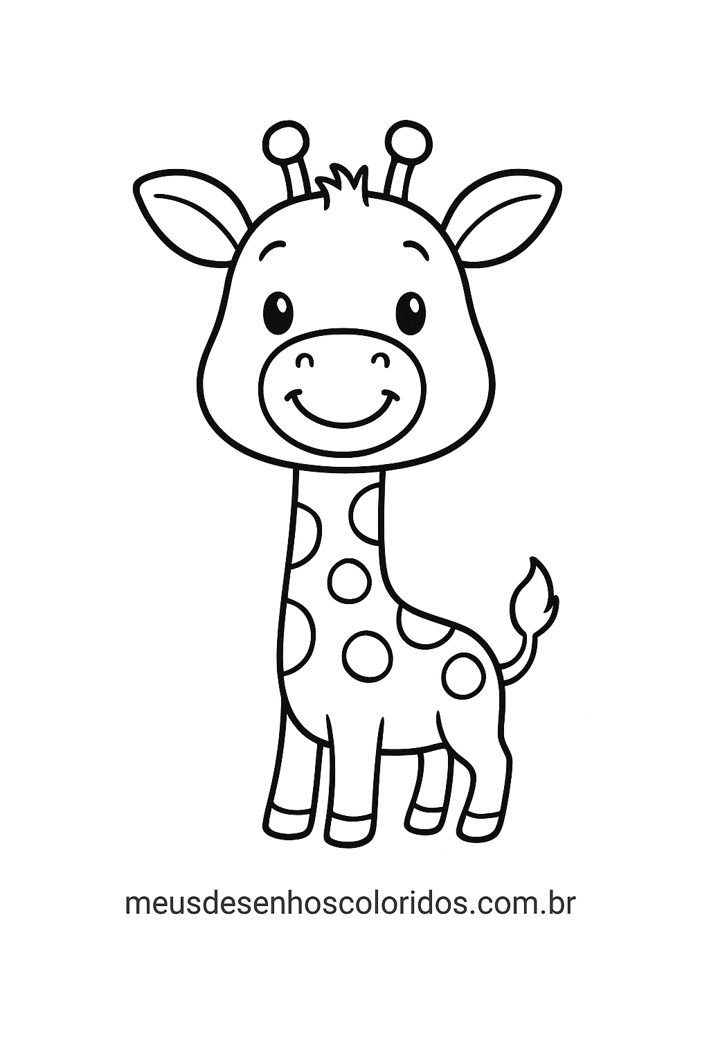 girafinha para colorir