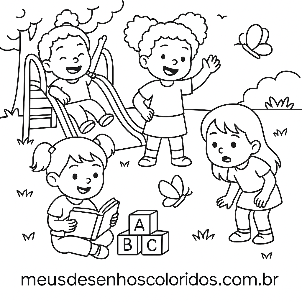 meninas brincando no parque