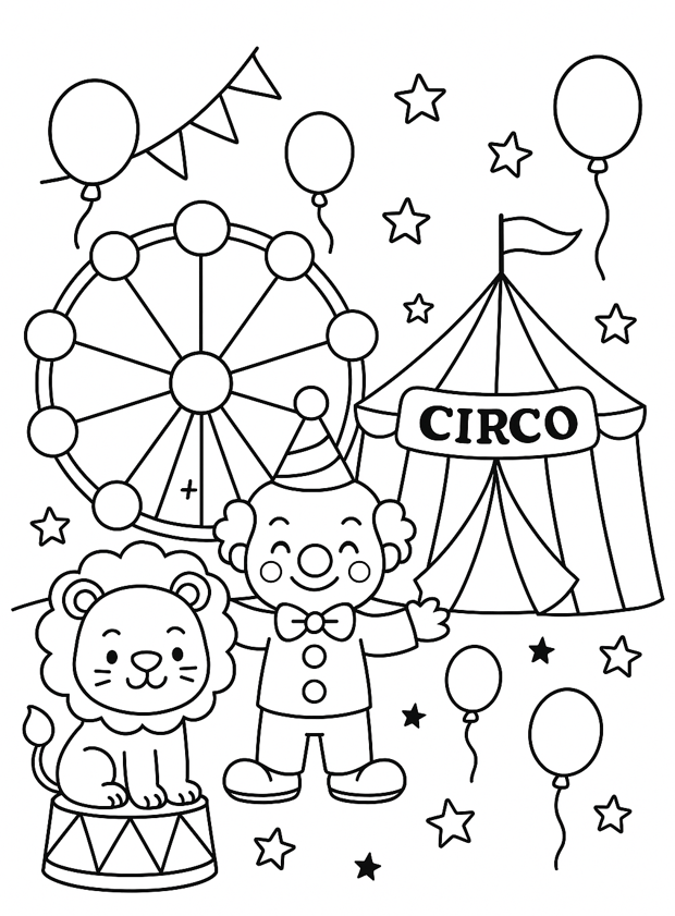circo para colorir