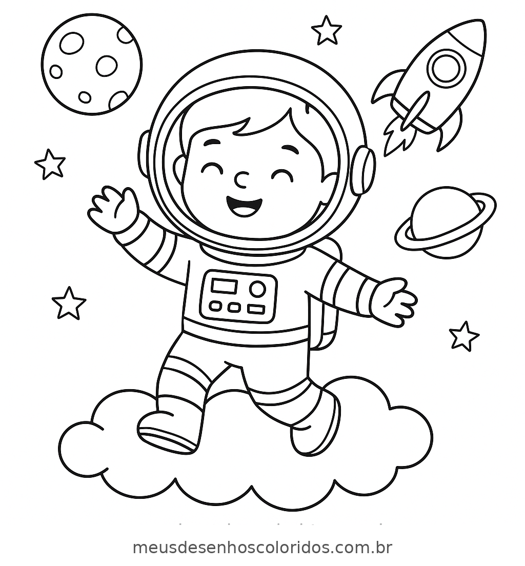 desenho de astronauta