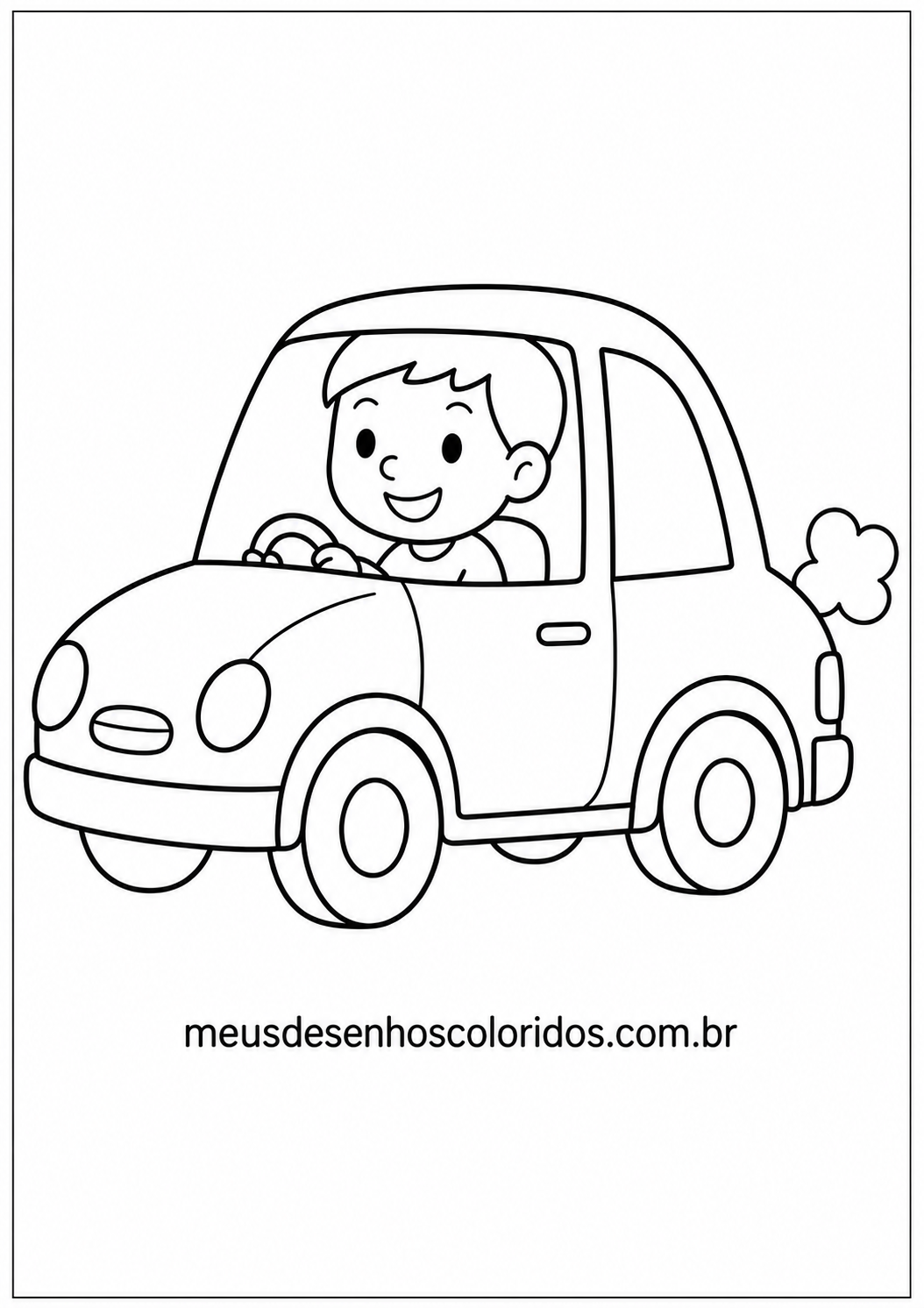 desenho de carrinho para colorir