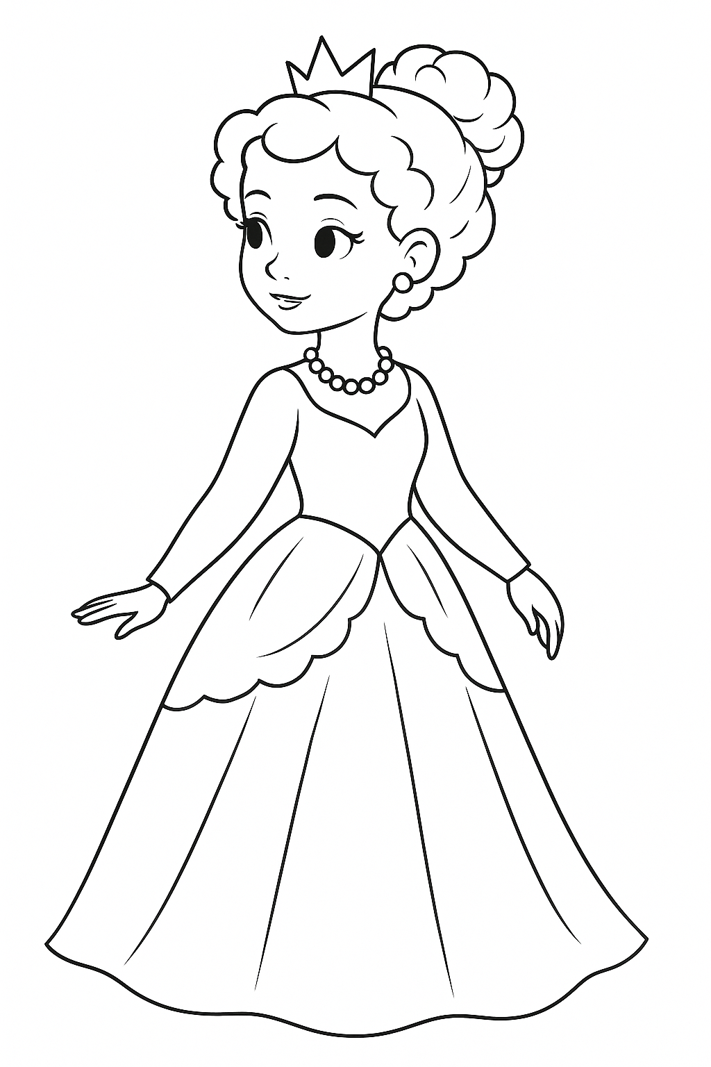 desenho de princesa para colorir