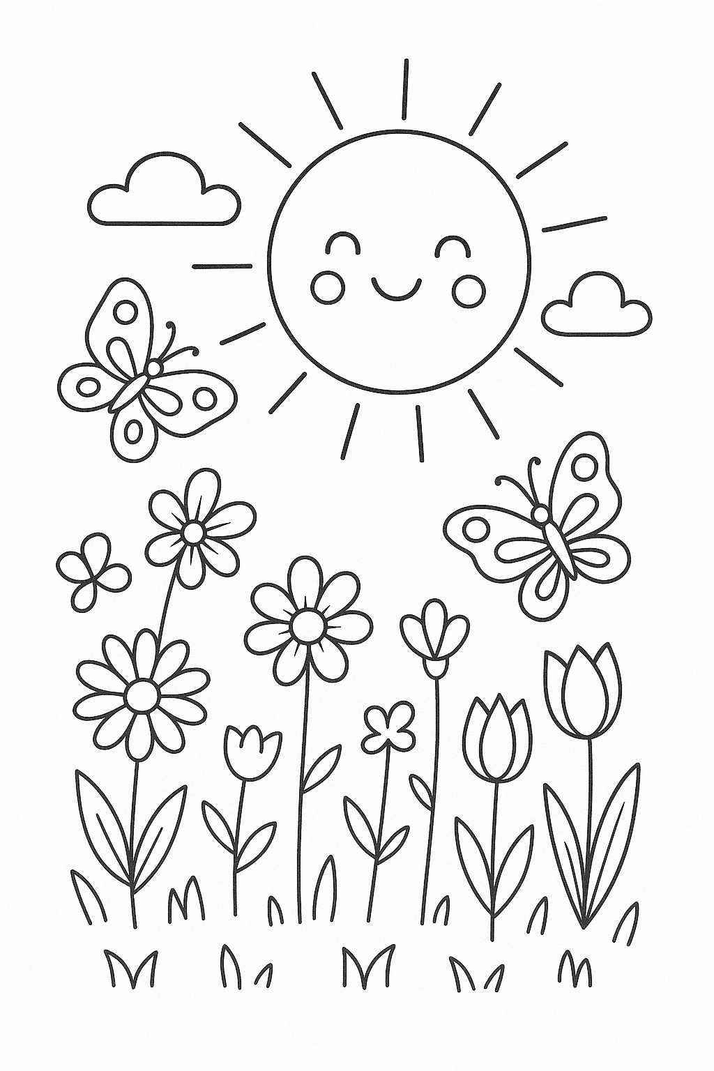desenho de flores para colorir