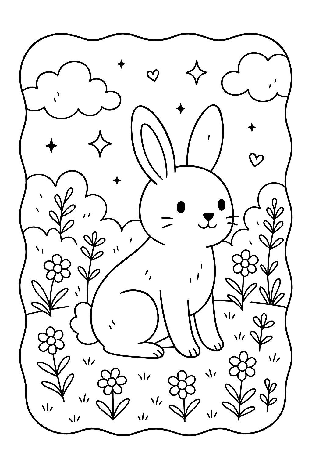 coelhinho para colorir estilo Bobbie Goods