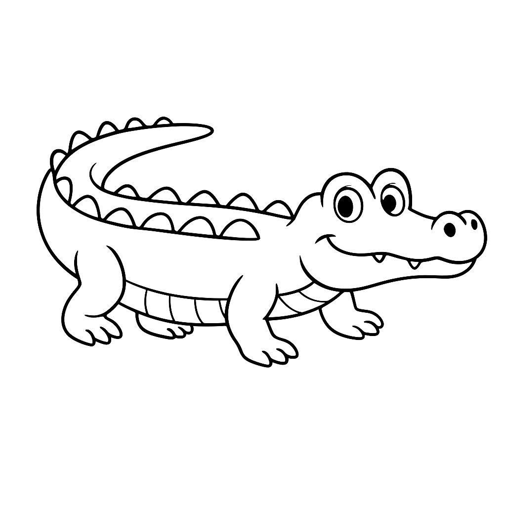 desenho de jacaré para colorir
