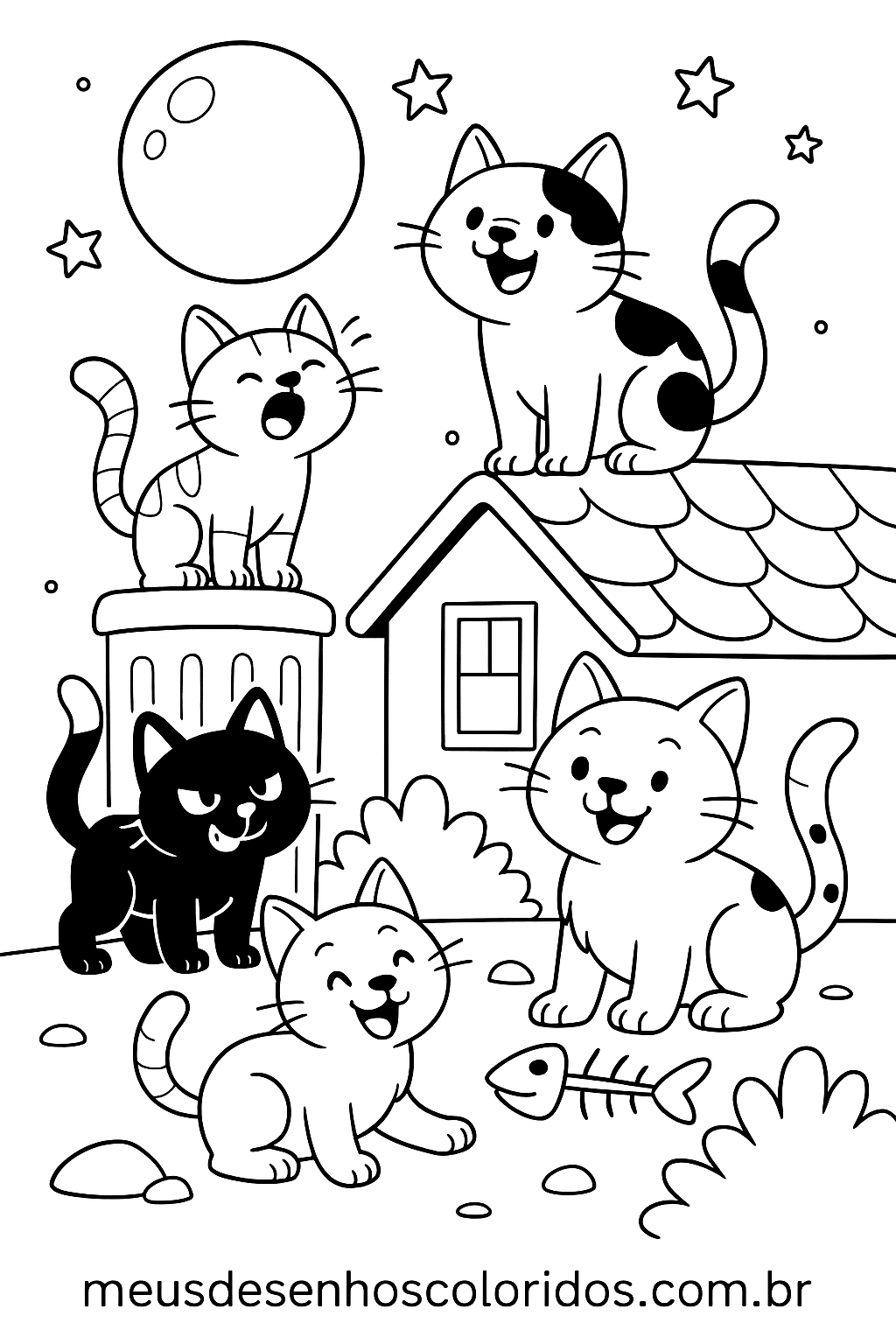 desenho de gatinhos