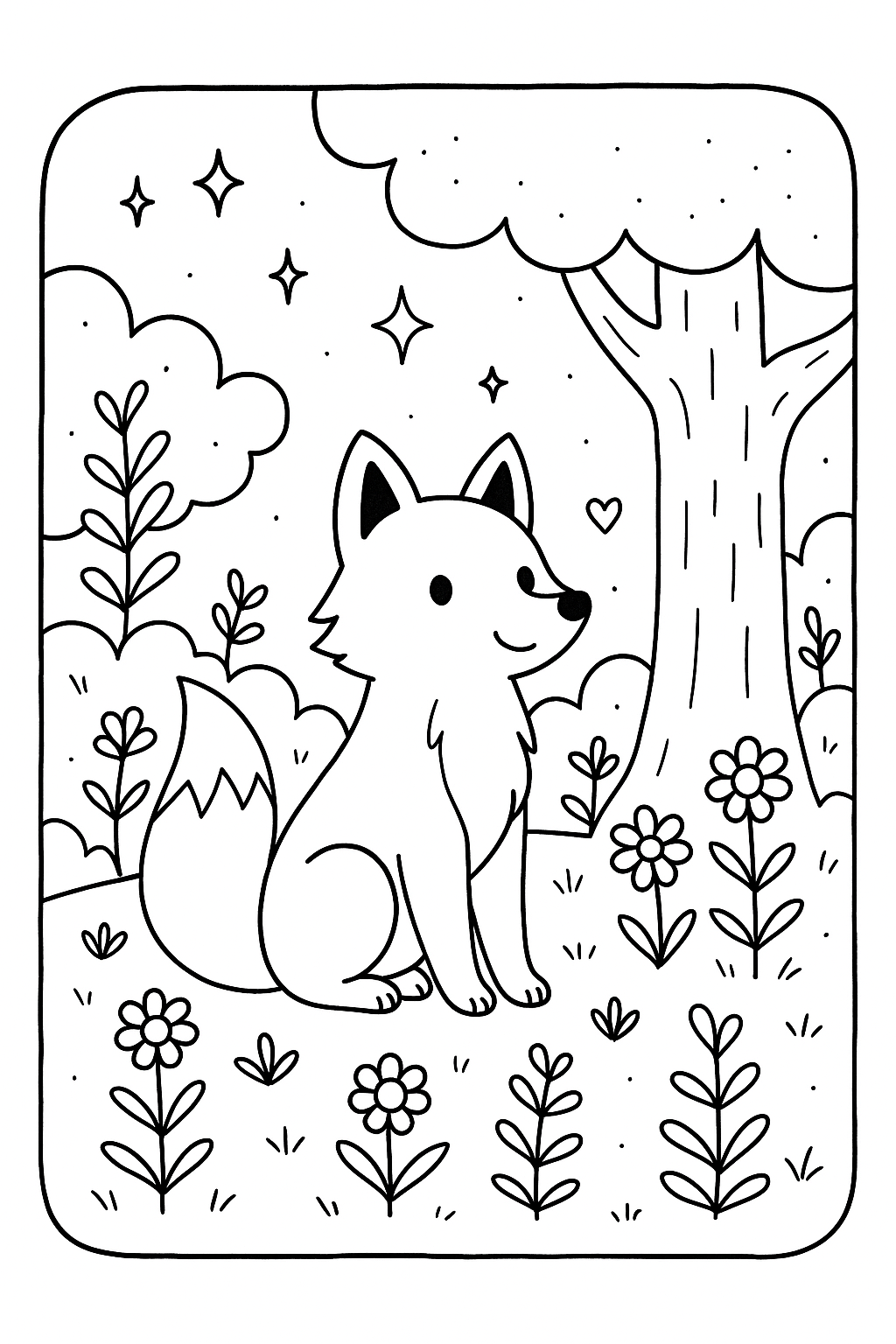 raposinha para colorir