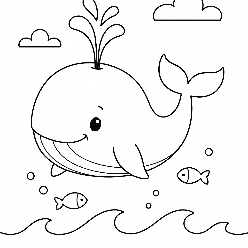 baleia para colorir