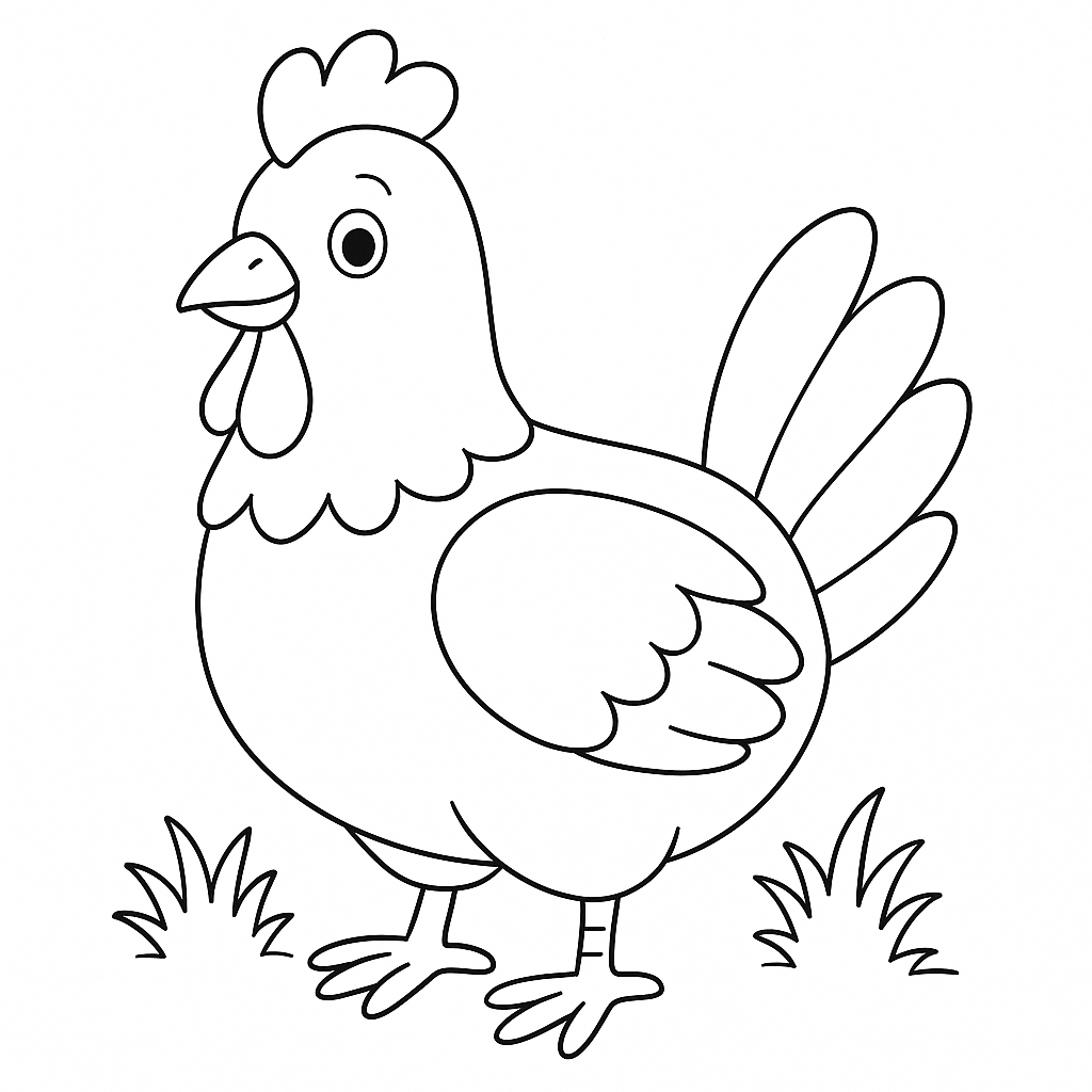 desenho de galinha para colorir