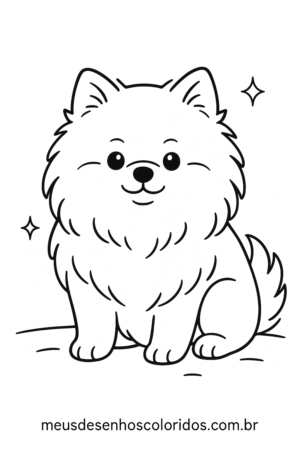 lulu da pomerania para colorir