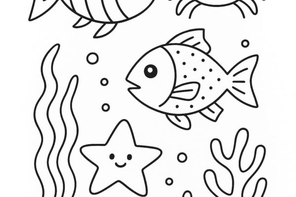 animais do fundo do mar para colorir