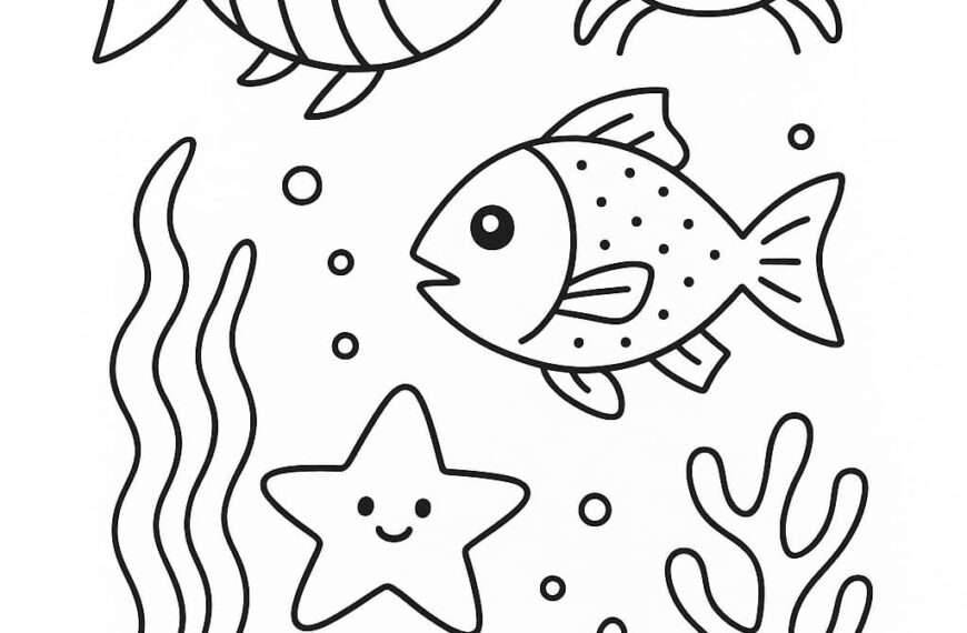 animais do fundo do mar para colorir