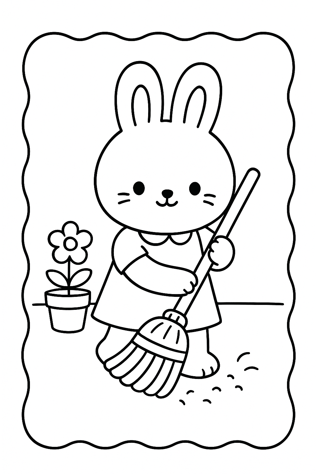 coelhinho fofo estilo bobbie goods para colorir