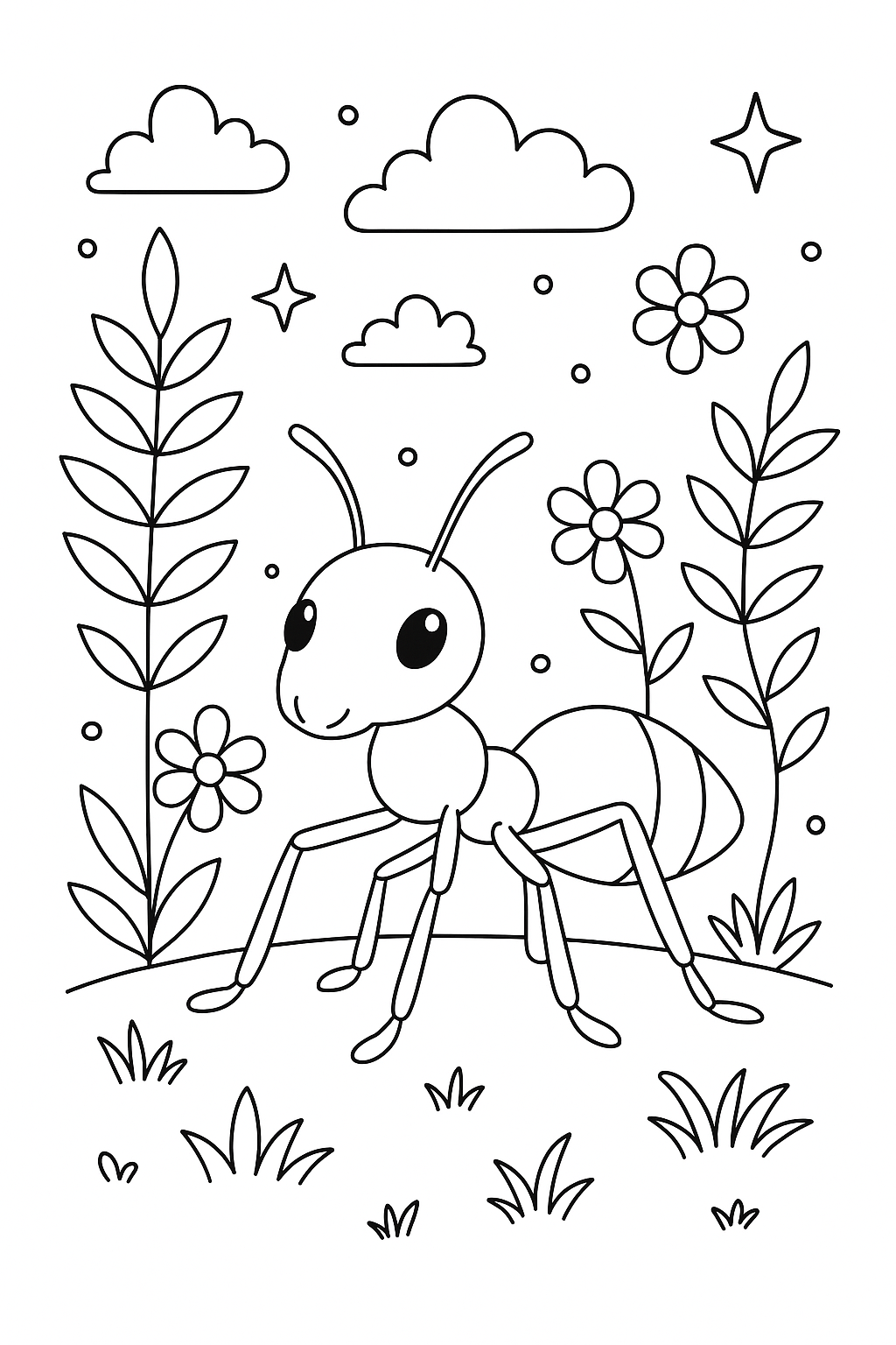 desenho de formiga para colorir