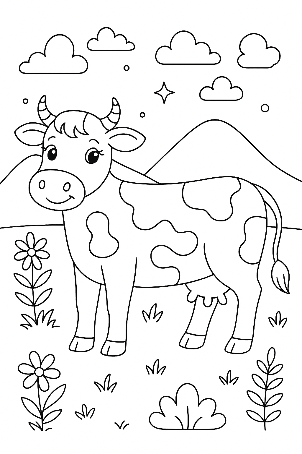 desenho de vaca para colorir
