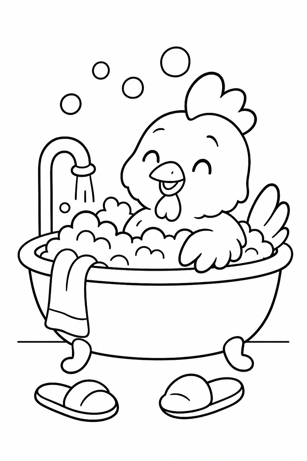 desenho é hora do banho para colorir