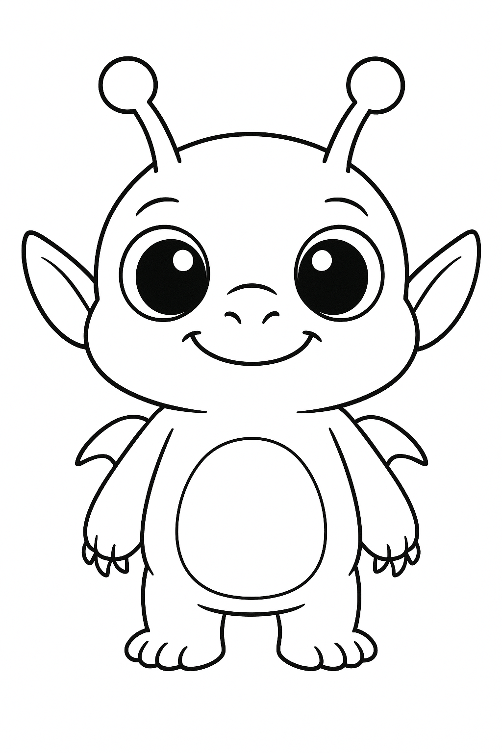 desenho de monstrinho fofo para colorir