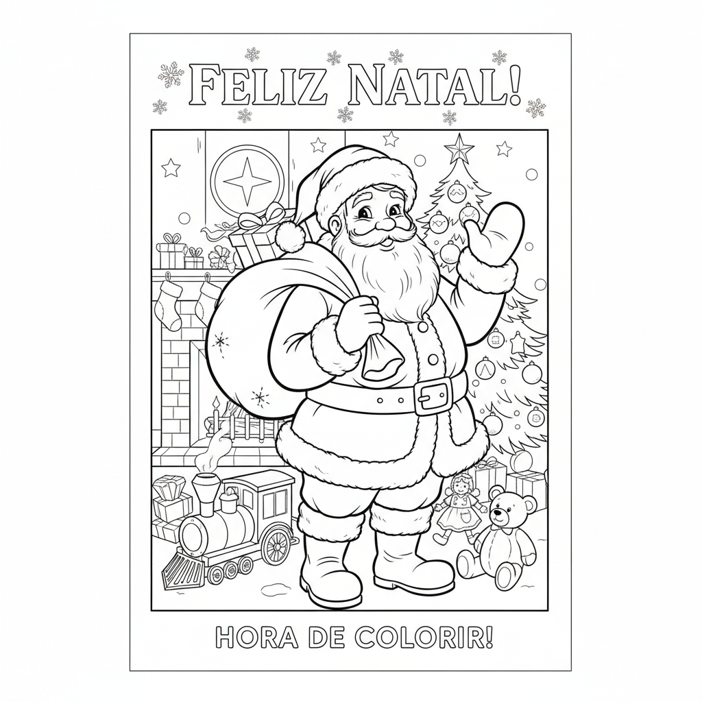 desenho natalino para colorir