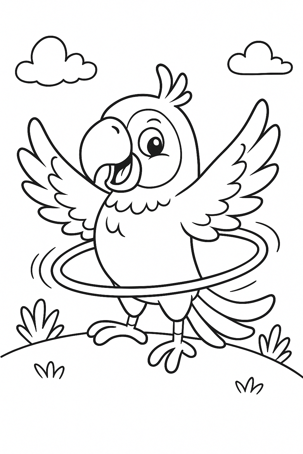 arara para imprimir e colorir