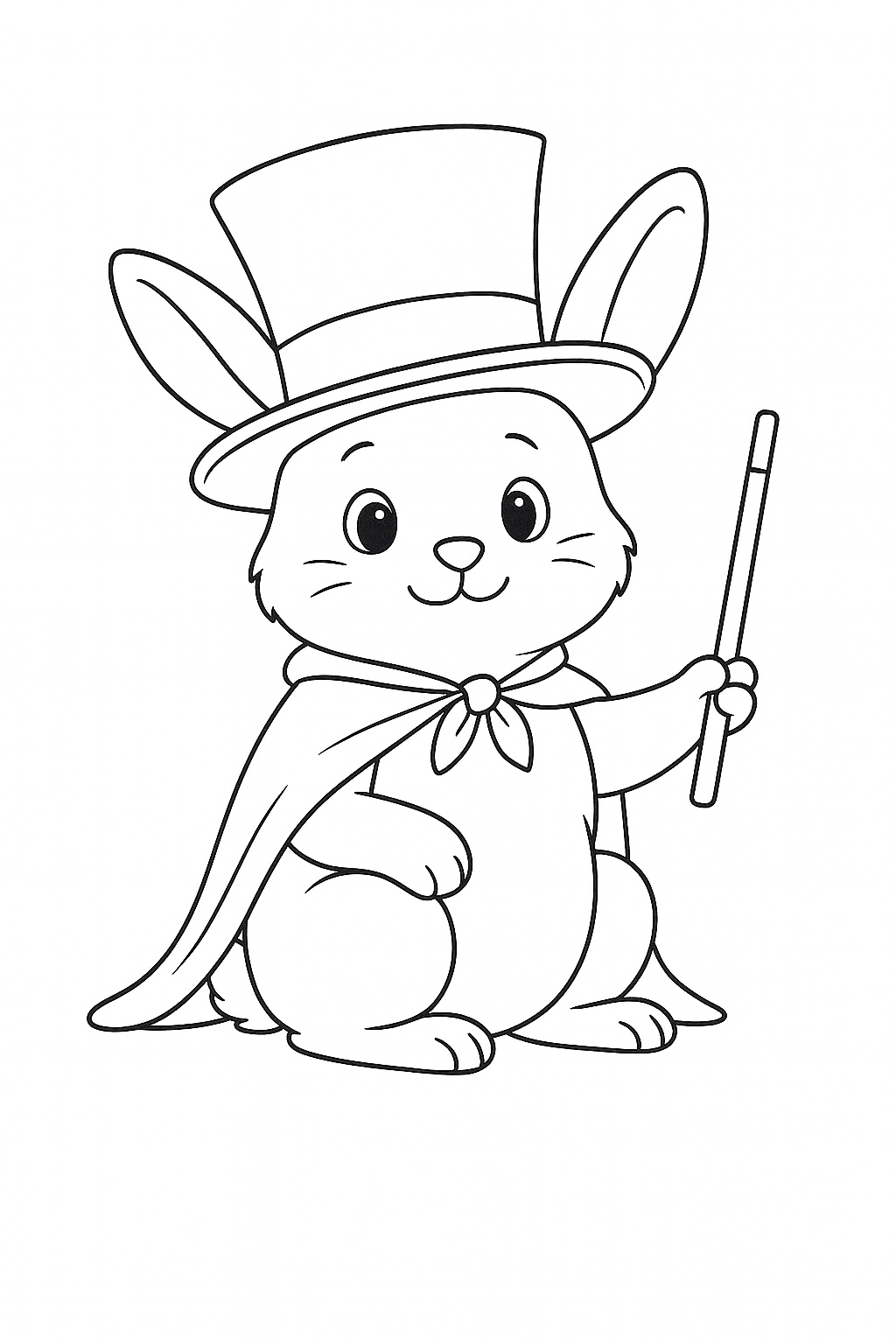 Desenho de coelhinho mágico para colorir