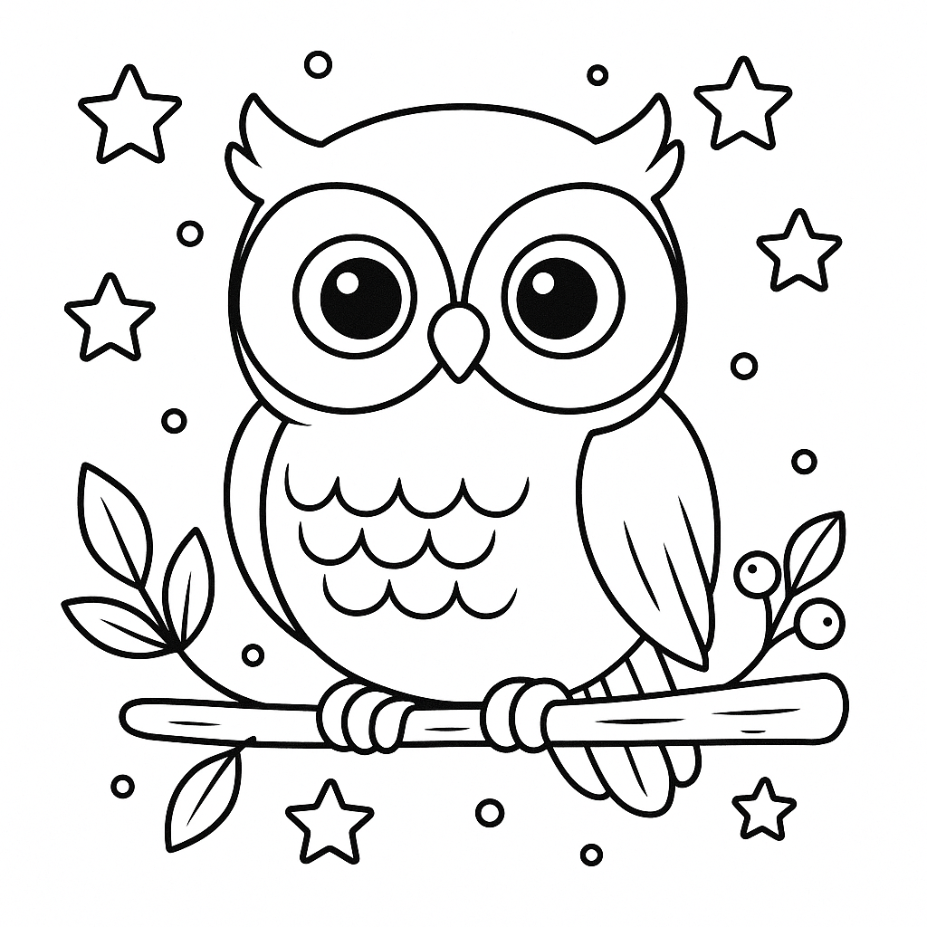 corujinha para colorir