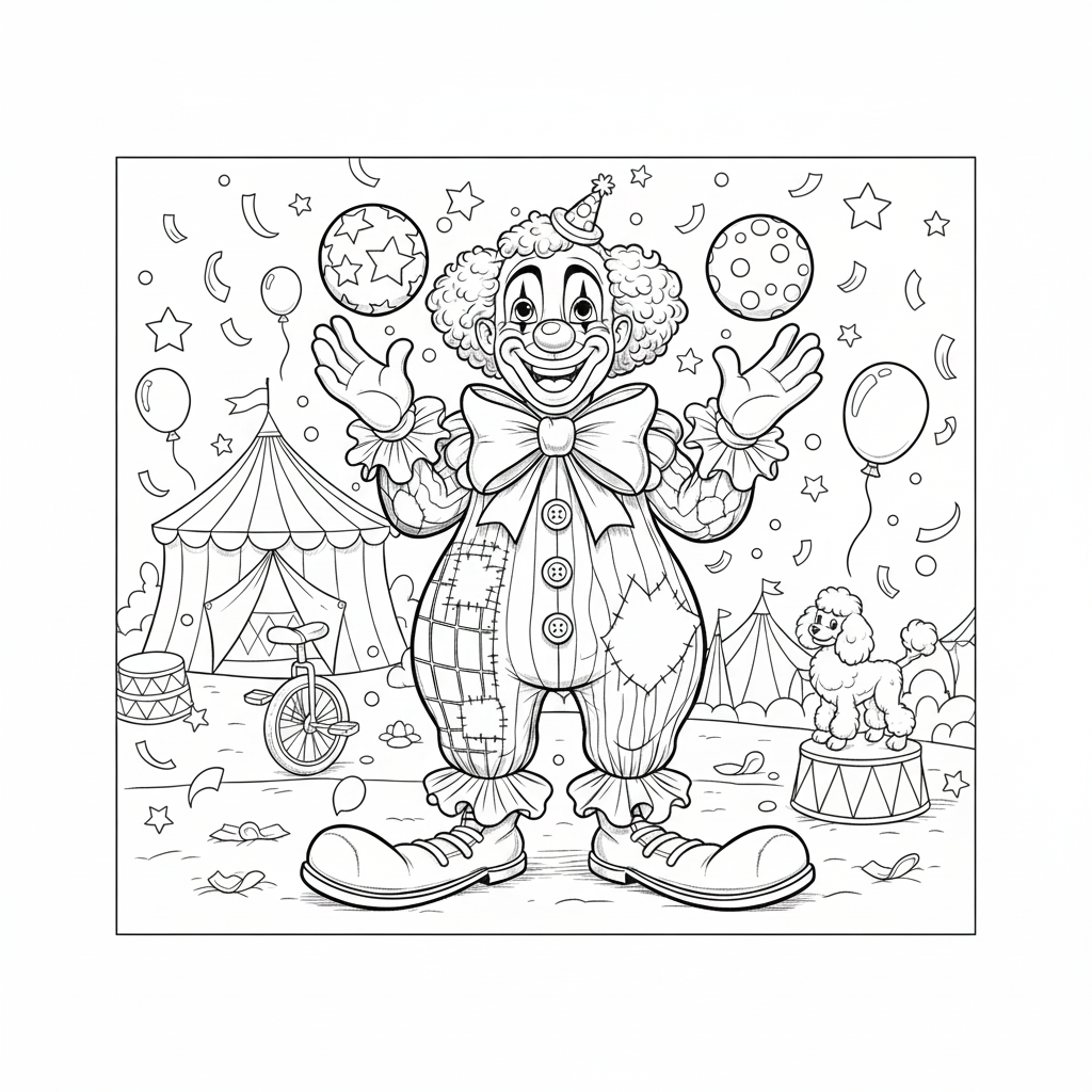 desenho de palhaço para colorir