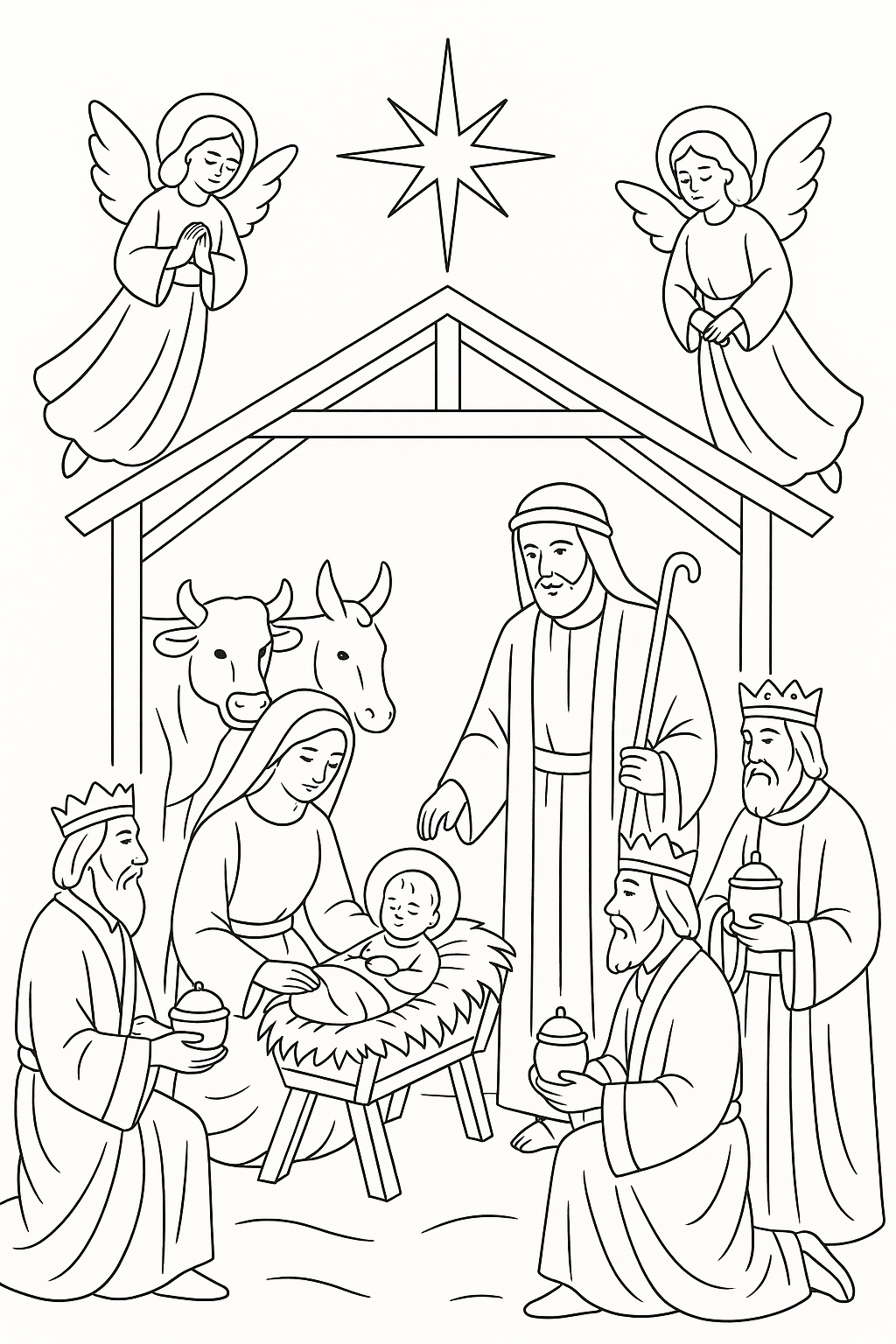 presépio para colorir