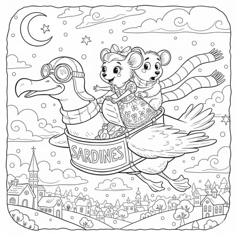 desenho de ratinhos voadores para colorir