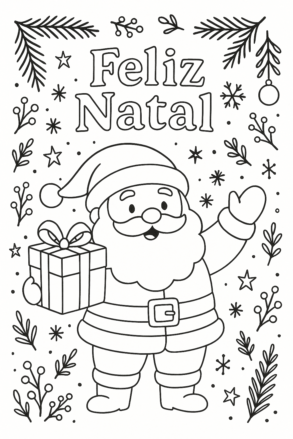 desenho de papai noel para colorir