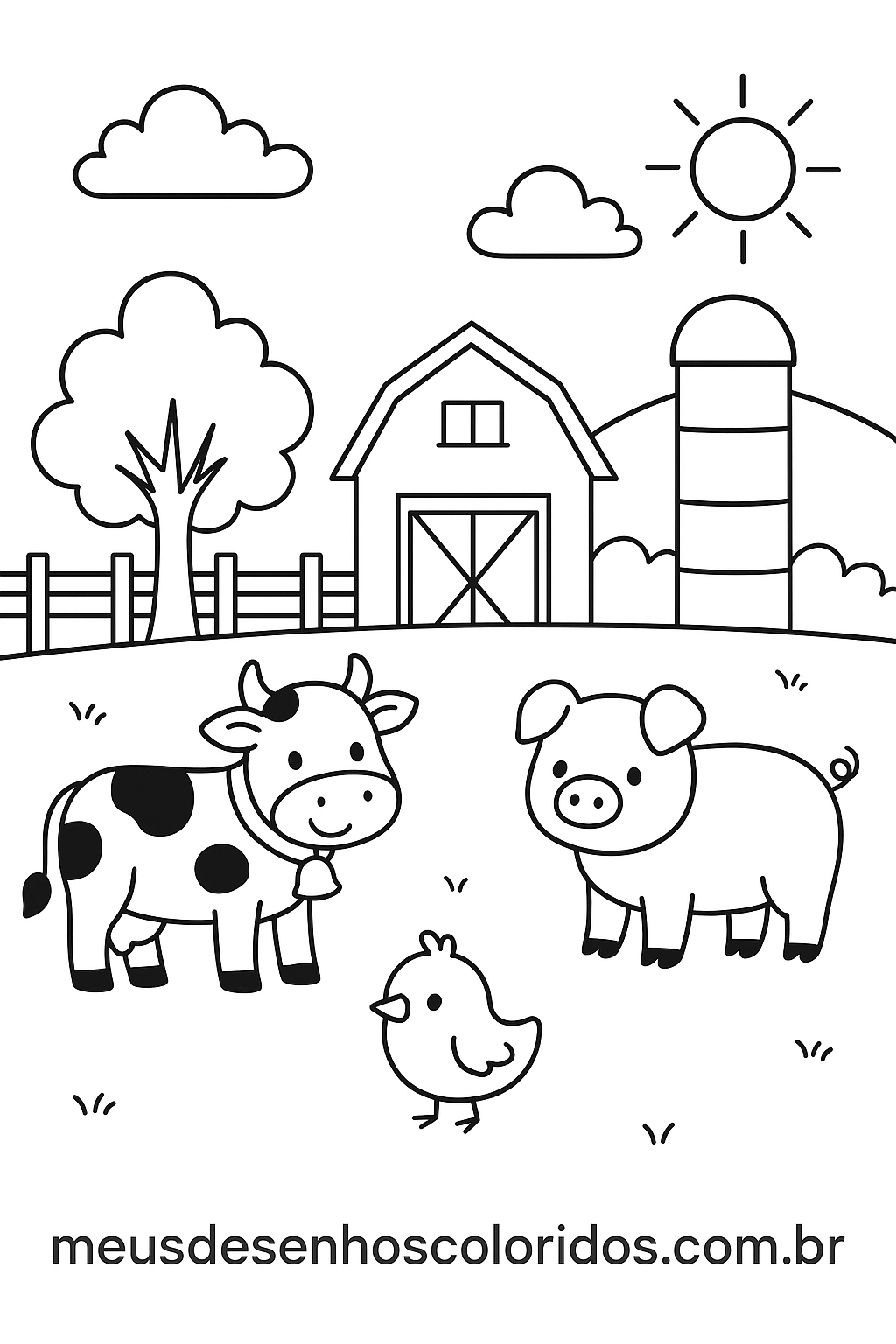 fazendinha para colorir