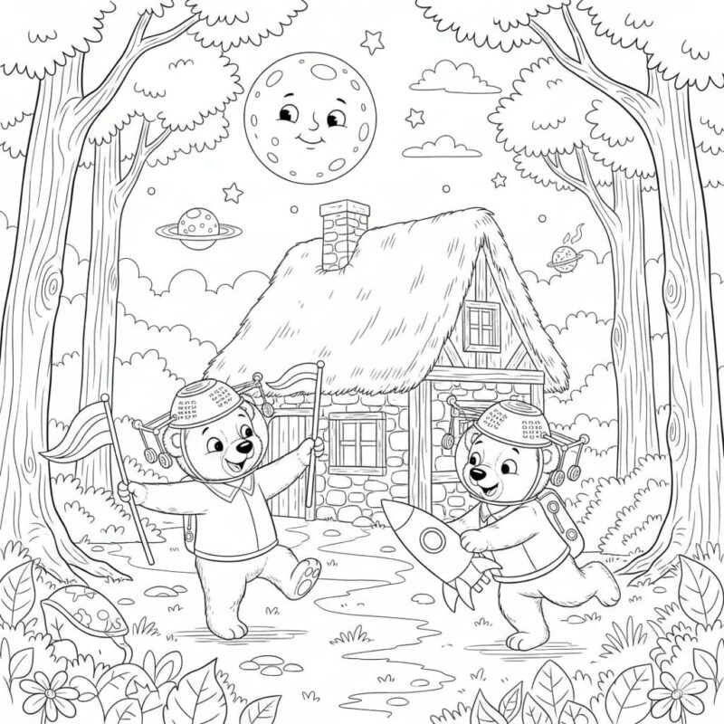 ursinhos fofos para colorir