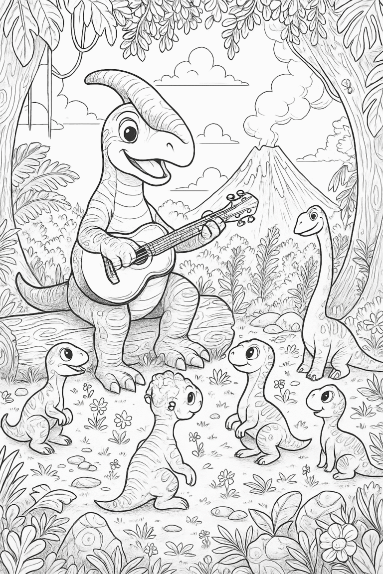 dinossauros fofos para colorir