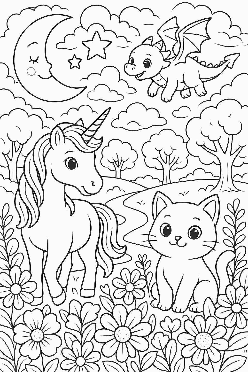 unicórnio para colorir e imprimir