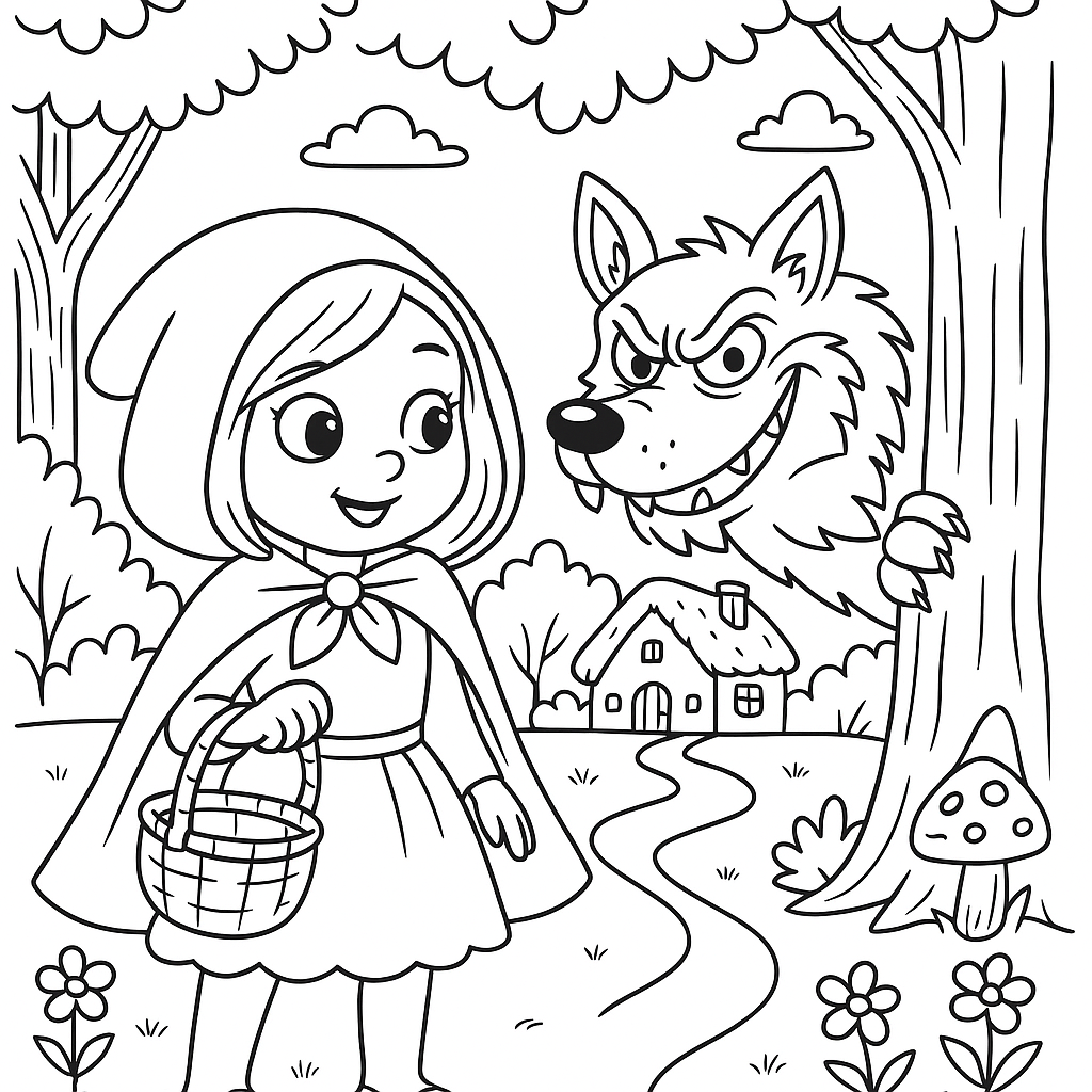 desenho chapeuzinho vermelho