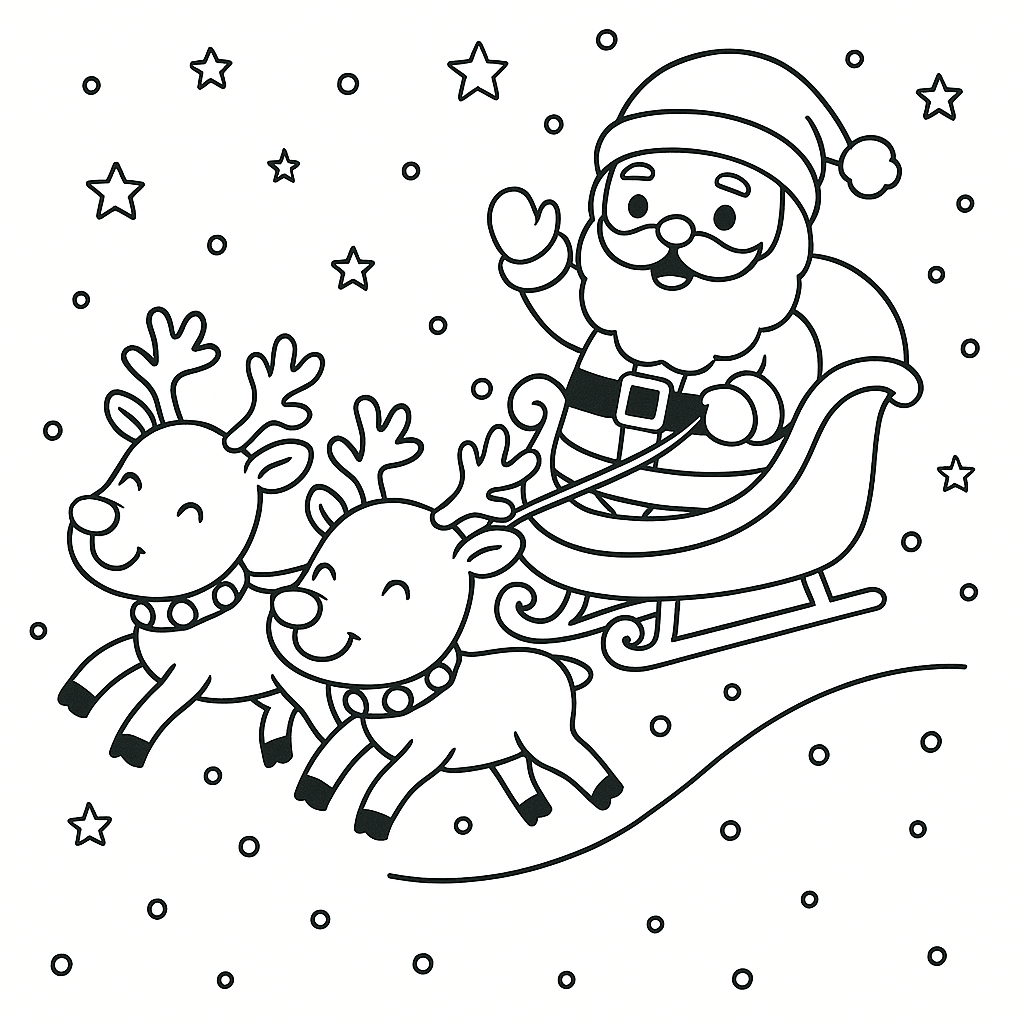 desenho de papai noel