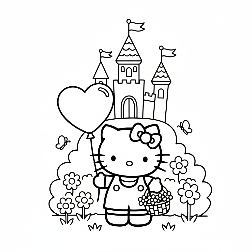 hello kitty para colorir