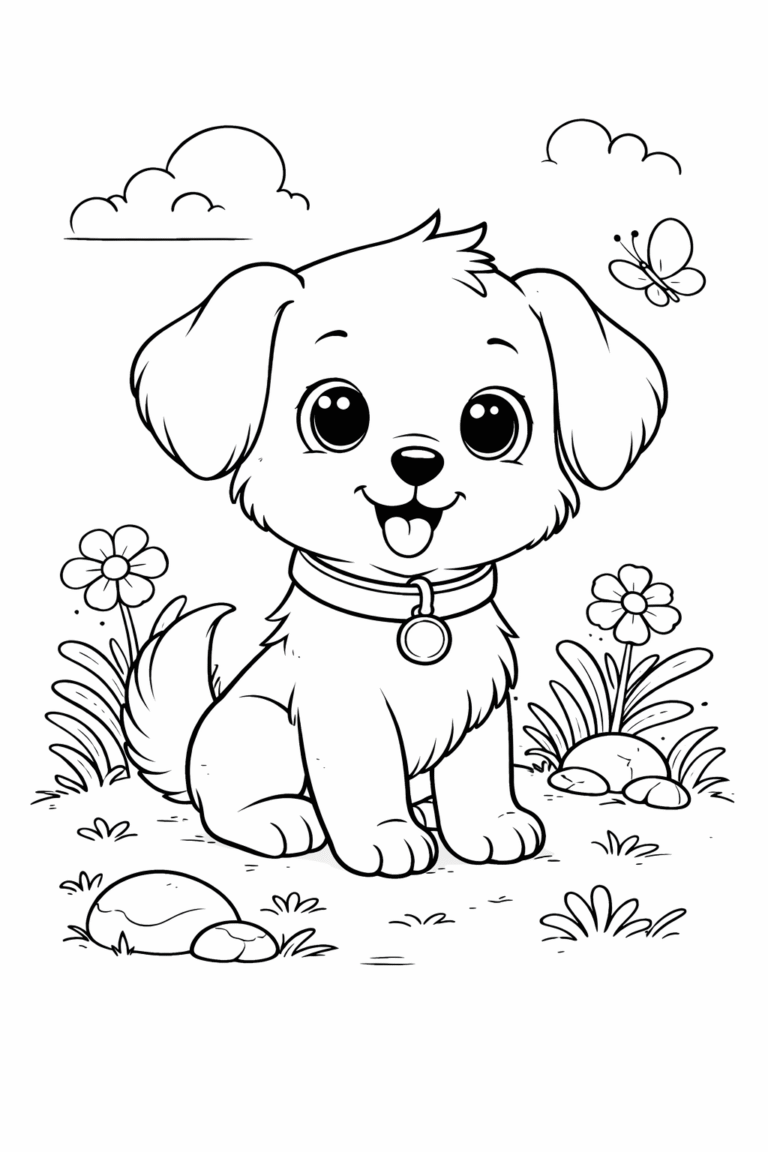 desenho de cachorrinho para colorir
