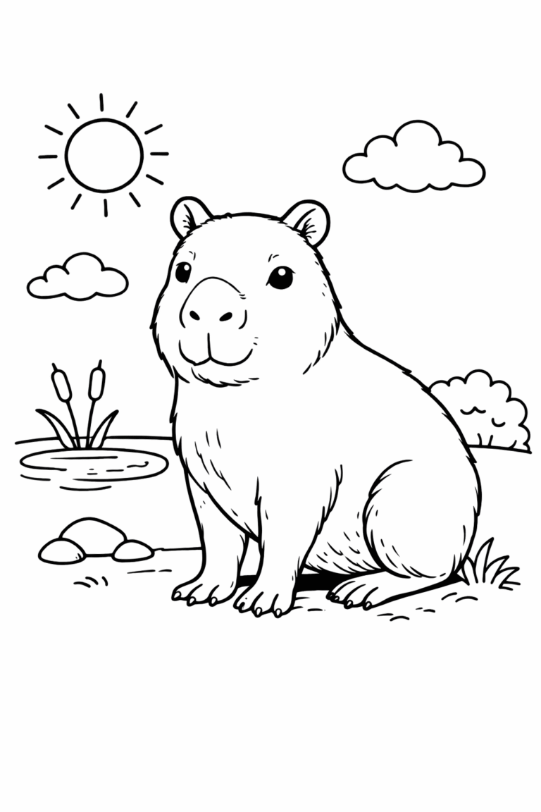 desenho de capivara para colorir