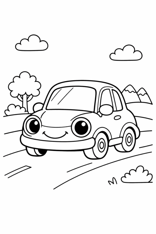 desenho de carrinho para colorir