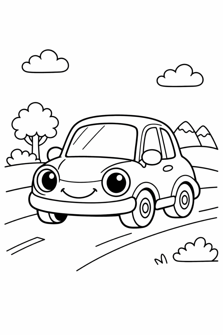 desenho de carrinho para colorir