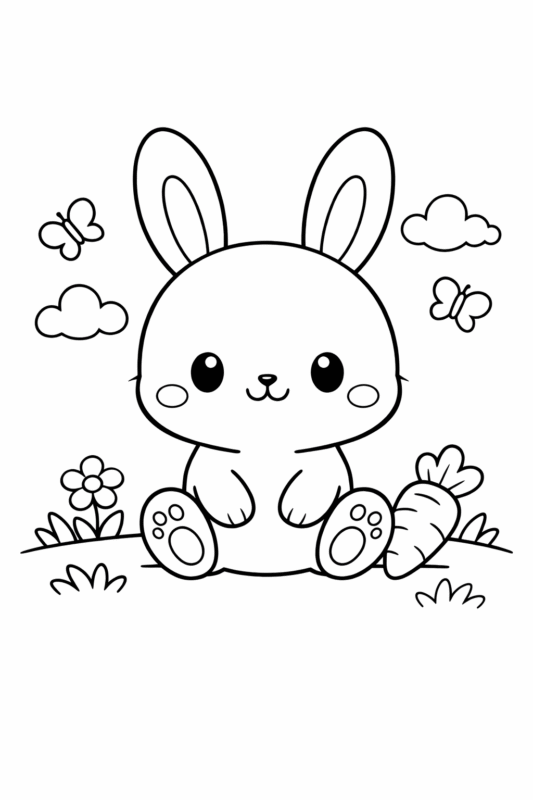 desenho de coelhinho para colorir