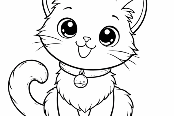 desenho de gatinho fofo para colorir