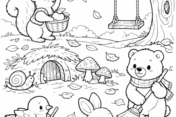 desenho de outono para colorir