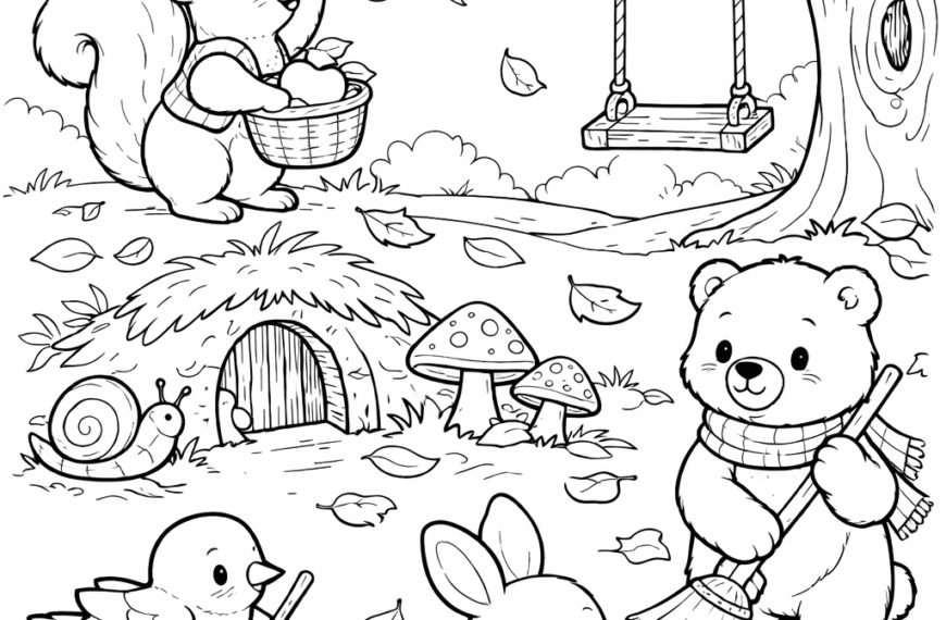 desenho de outono para colorir