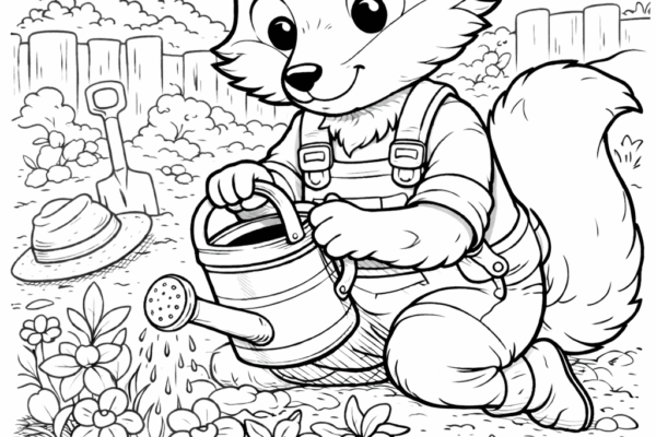 desenho de raposinha jardineira para colorir