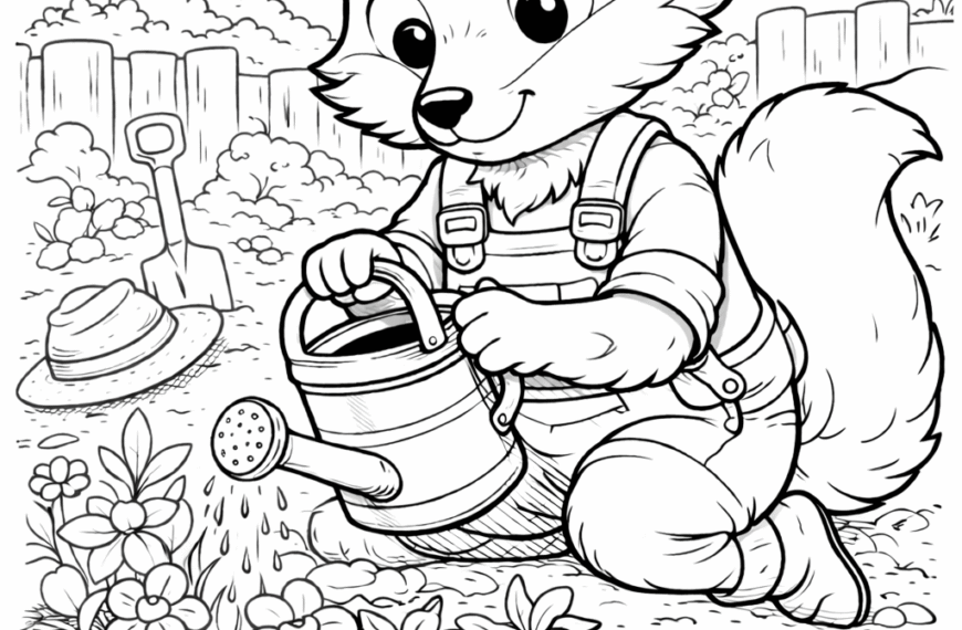 desenho de raposinha jardineira para colorir
